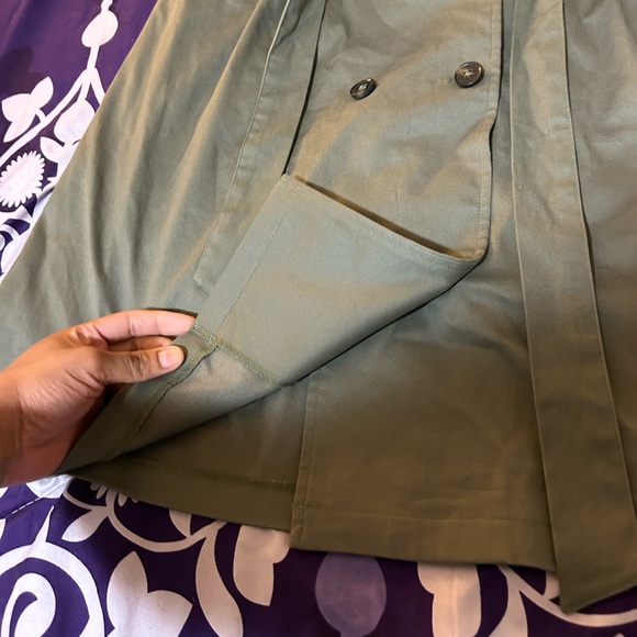 Plus Green Tie Mini Skirt - Picture 8 of 9